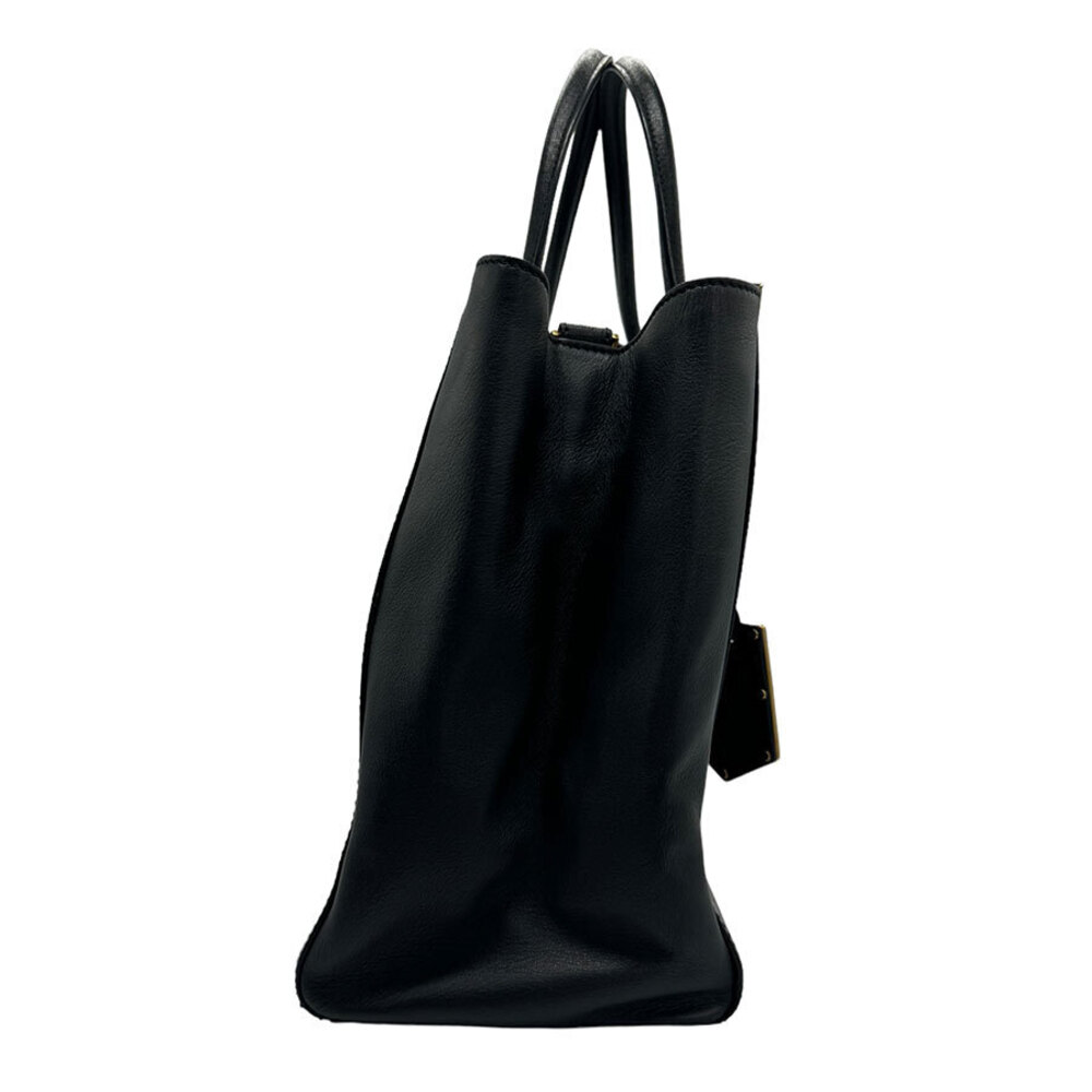 Fendi Leather Black Gold Shoulder Handbag Toujours Bag